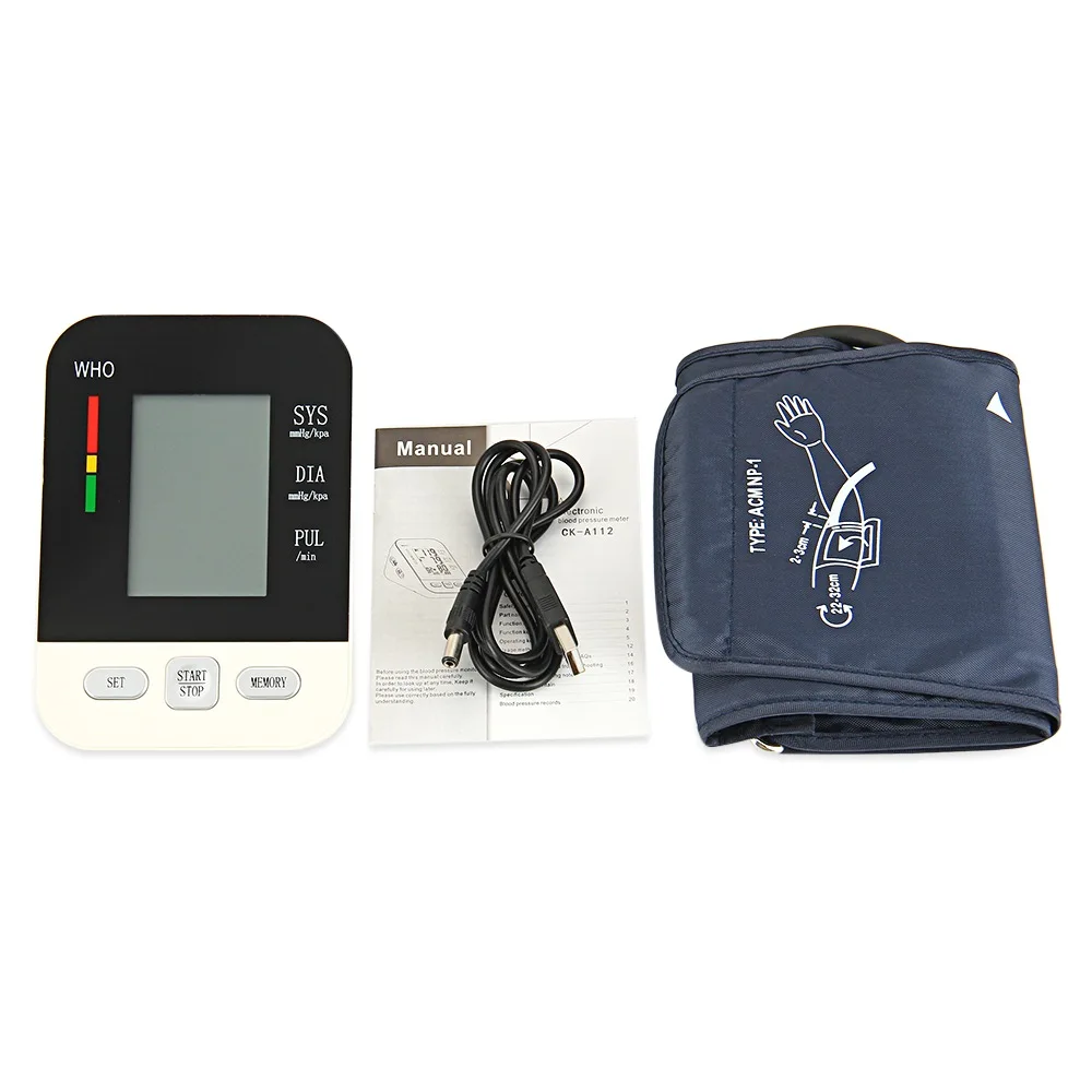 

Automatic Digital Arm Blood Pressure Monitor BP Sphygmomanometer Pressure Gauge Meter Tonometer for Measuring Arterial Pressure