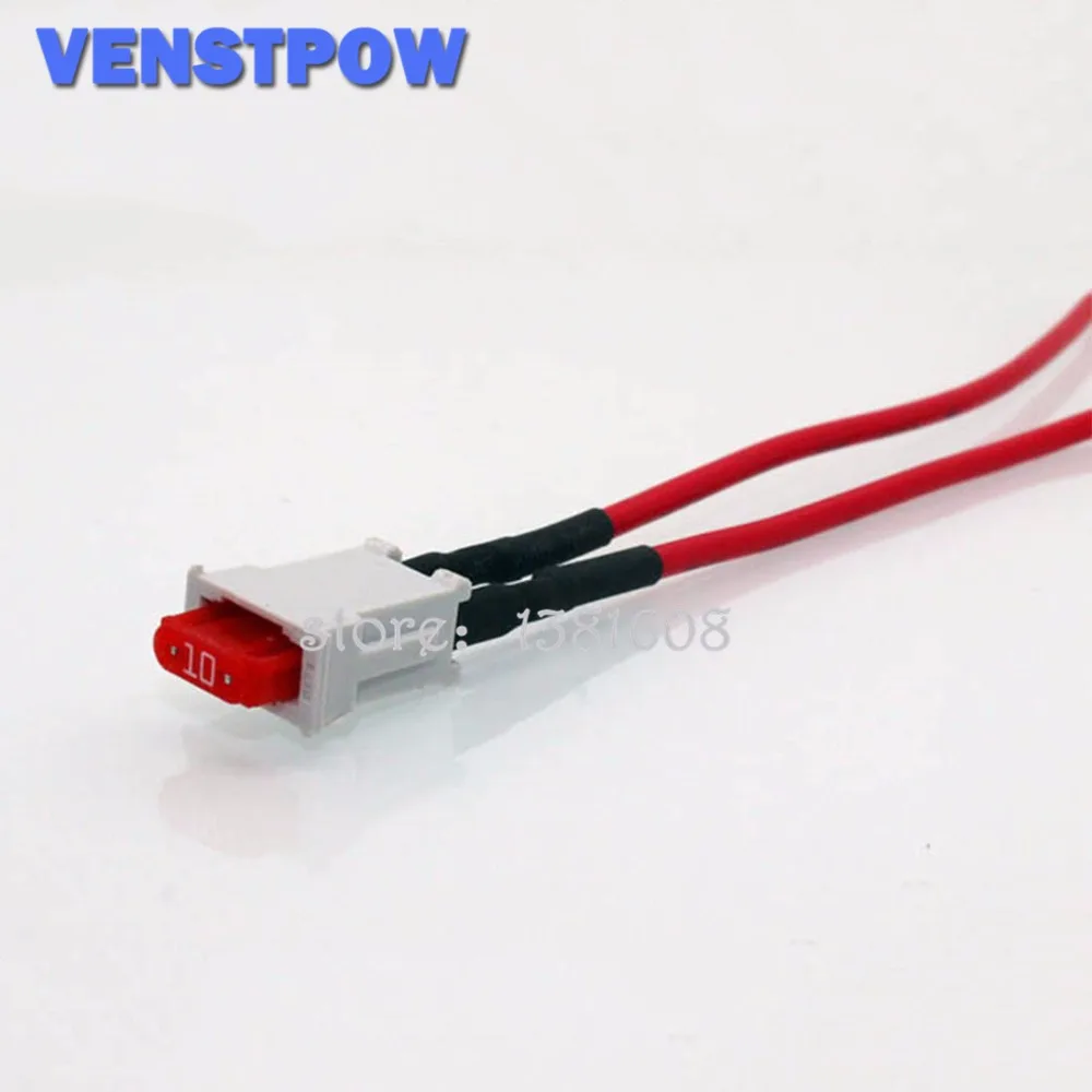 

1PC 10A Small Fuse with Waterproof Insurance Socket Fuse Holder 2 Pins Wire for Car Truck Vehicle