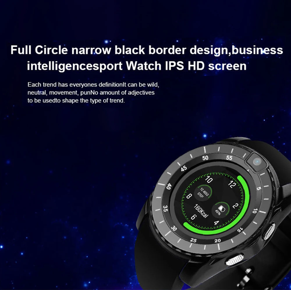  V8S Smart watch with Camera/SIM Card version Sleep Monitor message Calls Reminder Music player Upgr - 33010389491