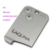 Авто ключ оболочки для renault Laguna корпусы для ключей зажигания Лагуна 2 кнопки дистанционного ключа оболочки 2 шт