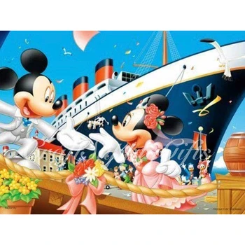 

100% Full Round 5D Diy Diamond Painting cartoon wedding full square Diamond Inlay Diamond Embroidery Home Decoration