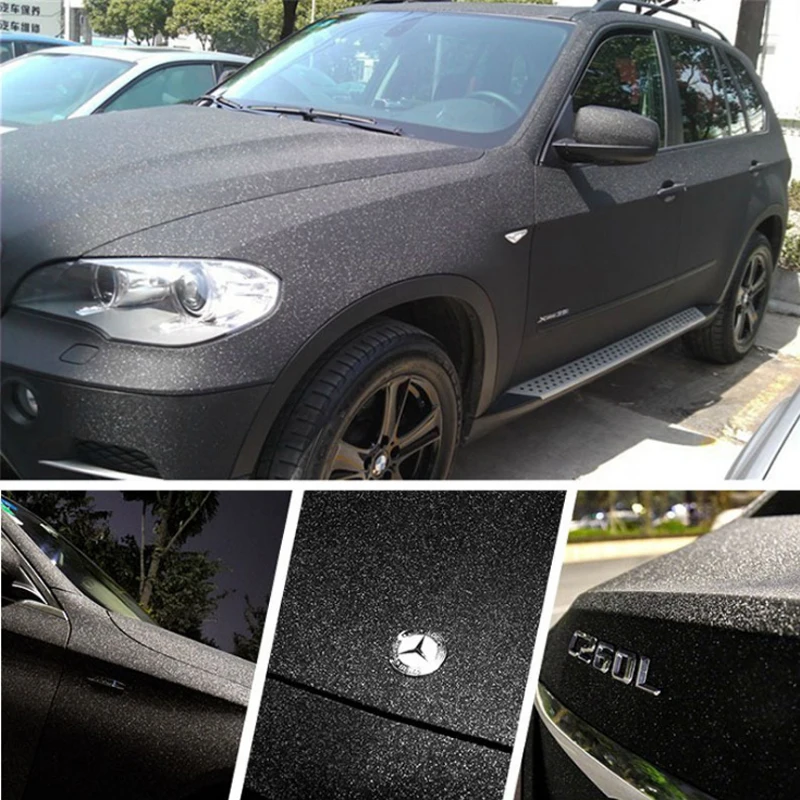 Crocodile Leather Grain Black Car Vinyl Wrap Sticker SUV Car Interior Decal Film