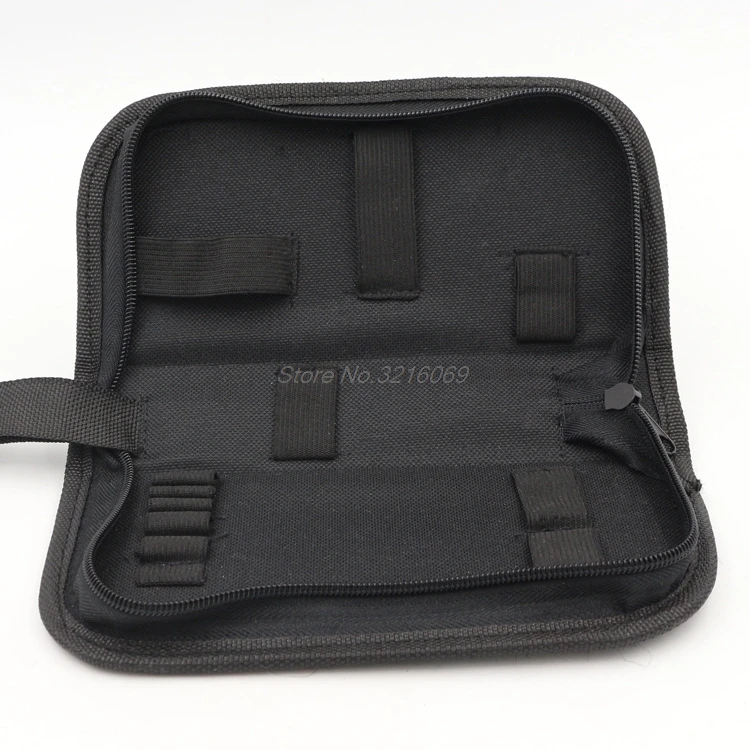 

Black Multi-functional Canvas Watch Repair Portable Tool Bag Zipper Storage