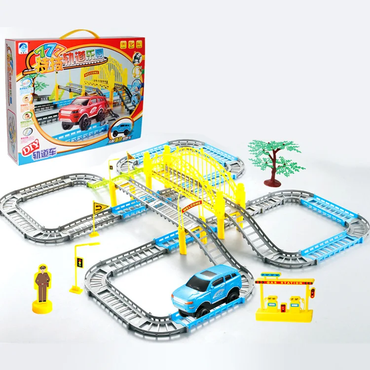 

Baidu Electric Track Toy Car Diy Assembly Track Hot Selling Children's Puzzle Electric Toys Model Train Gift for Boy Kid