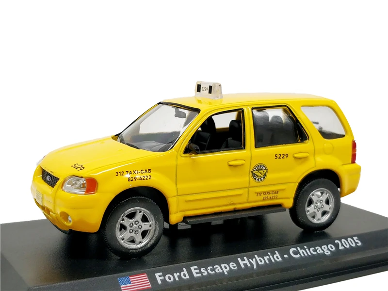 1:43 Leo модели такси Ford Escape Hybird Чикаго 2005 миниатюрный автомобиль литой модельный автомобиль