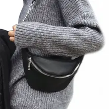 Fggs модная поясная сумка для женщин pu кожаный ремень сумка поясная на молнии нагрудная сумка кошелек(черный