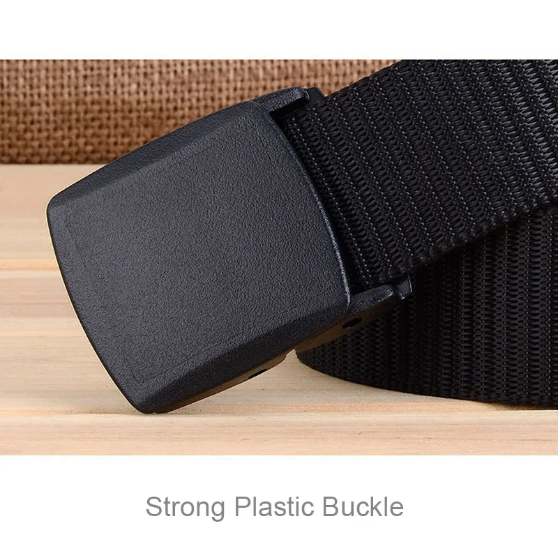 fish belt Military Men Belt Woman Army Belt 2019 Tactical Wide Waist Belts Plastic Buckle Light Weight Black Belt Nylon Travel 120cm 130cm mens fashion belts