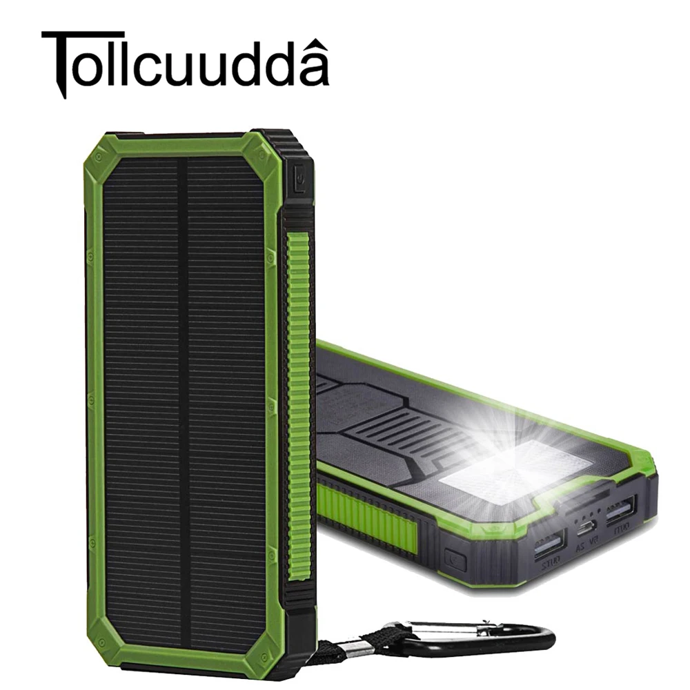 Портативный внешний аккумулятор на солнечной батарее 10000 мАч|mobil pover|10000mah solarbatterie