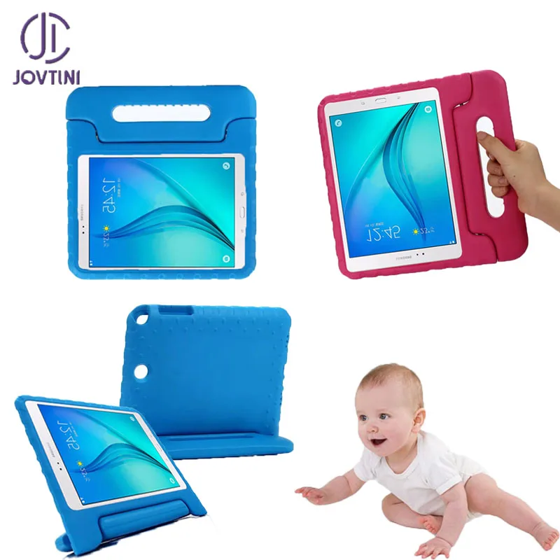 

Case For Samsung Galaxy Tab A 9.7 T550 T555 Safe Shock proof Rugged Proof EVA Full Kids hand-held Stand Tablet Protective Cover