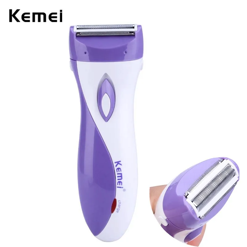 Electric Lady Shaver Epilator Women Hair Remover Washable Cordless Rechargeable Legs Arms Facial Ha