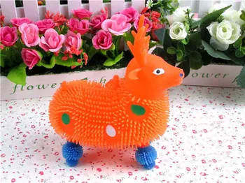 

The Fawn Flash Light Ball Toys Children's Day Gift Sika Deer Figures Out Seven Balls Unisex Children Lighting Toyshot Sale 2020