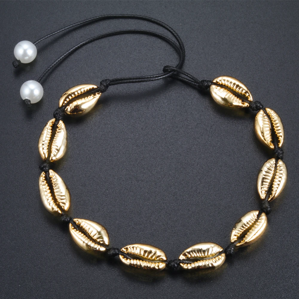 2 шт/набор ожерелье из ракушек естественные ракушки ювелирный браслет на лодыжку богемная ракушка колье вязание ожерелье подарки лучший друг