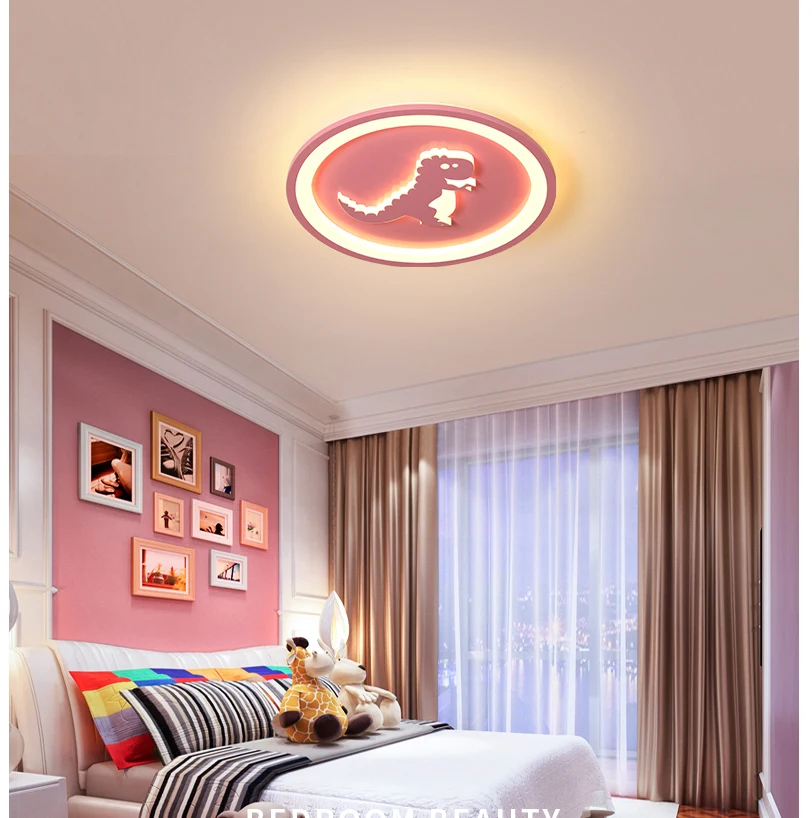 Chandelier Lighting for Kids Bedroom Cartoon Blue Pink AC85-265V Modern Ceiling LED Chandeliers Lustre Lights for Kids baby room