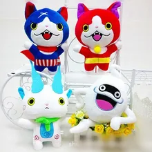 New 2016 Kawaii Yokai Watch Doll Figure 20cm Jibanyan Komasan and Whisper Plush Toys Stuffed Dolls