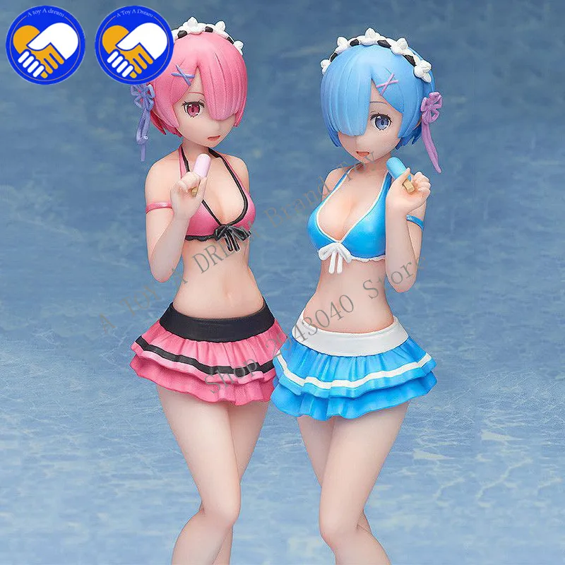 

Anime RE: ZERO - Starting Life in Another World Action figure Ram Rem Swimwear Ver. model decoration pvc collection figurine toy