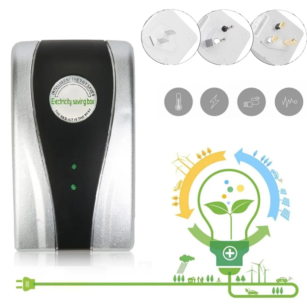 

Smart Power Energy Saving Box EU Plug Saver Device 90V-250V 50Hz-60Hz Electricity Saving Buster Environment-Friendly Product