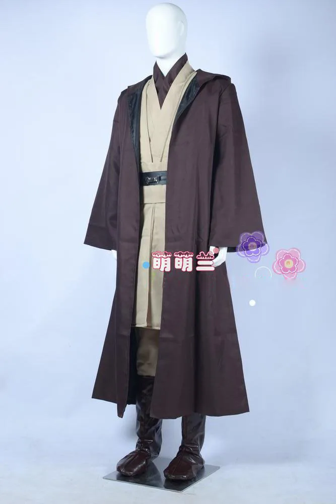 Звездные войны мастер джедаев Kenobi бен/Obi-Wan карнавальный костюм туника плащ наряд