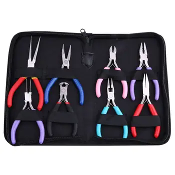 

Long Nose with Teeth, Flat Jaw, Round Curve Needle Diagonal Nose Wire End Cutting Cutter Linesman Plier with Colorful Grips &
