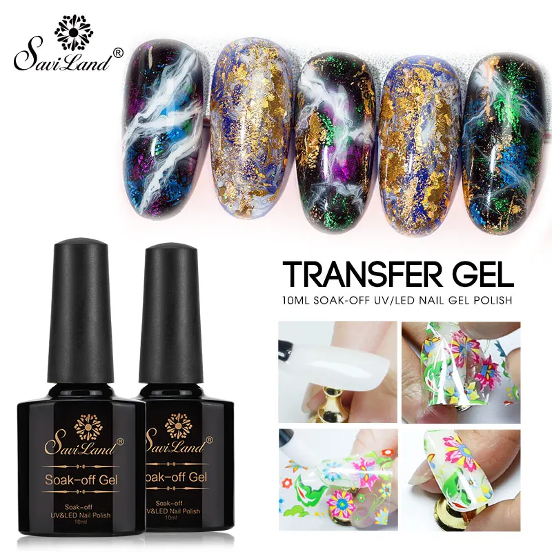 

Saviland 10ml Nail Art Gel Varnish Star Starry Sky Nail Foils Glue Clear Adhesive Star Glue for Nail Foils Transfer Paper Decor