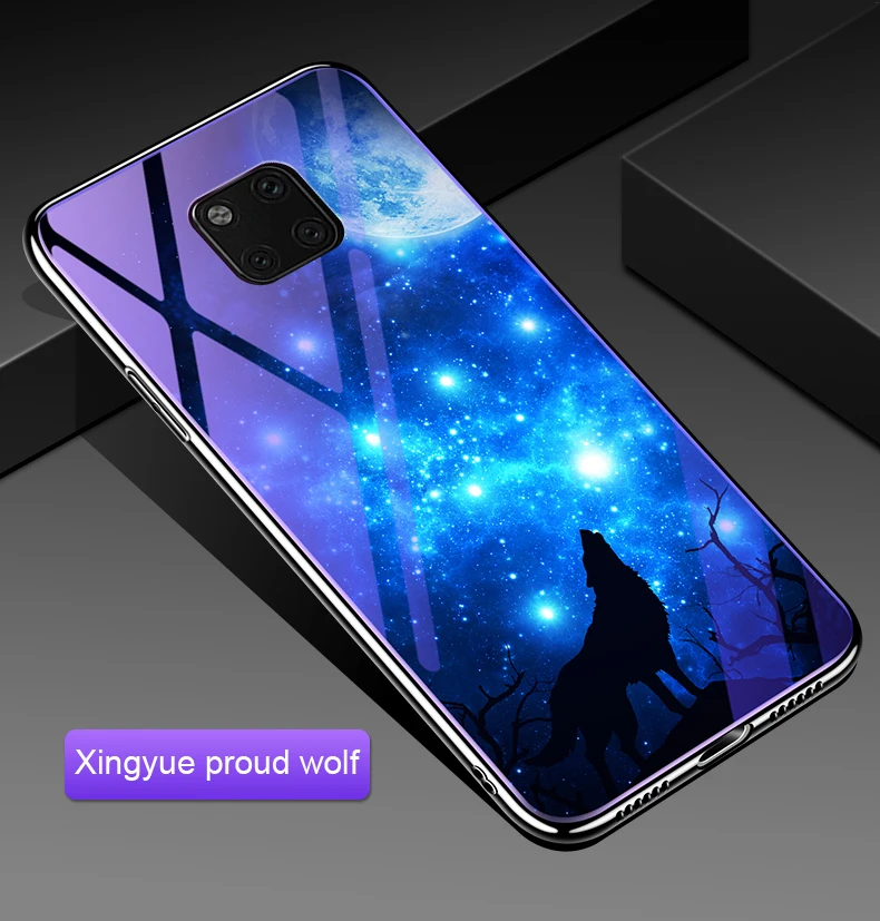 Blue Light Glass Case For For Huawei Honor 8x Case 7 8 9 10i A C Pro Lite Luxury Brand Back Cover Capa For Huawei Honor 10 Lite