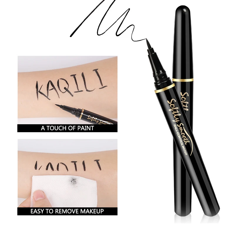 Черный карандаш для глаз Водонепроницаемый долговечный жидкий карандаш ...