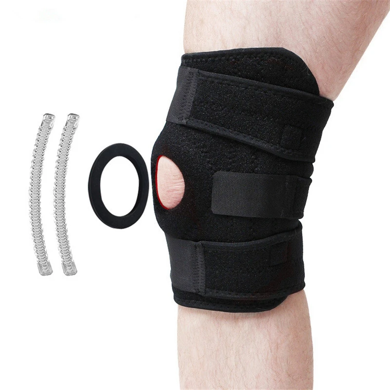 

Sports Activity Elastic Knee Pads Four Supportive Springs Non-slip Knee Protection Belts Cycling Kneelet Climbing Kneecap Guard