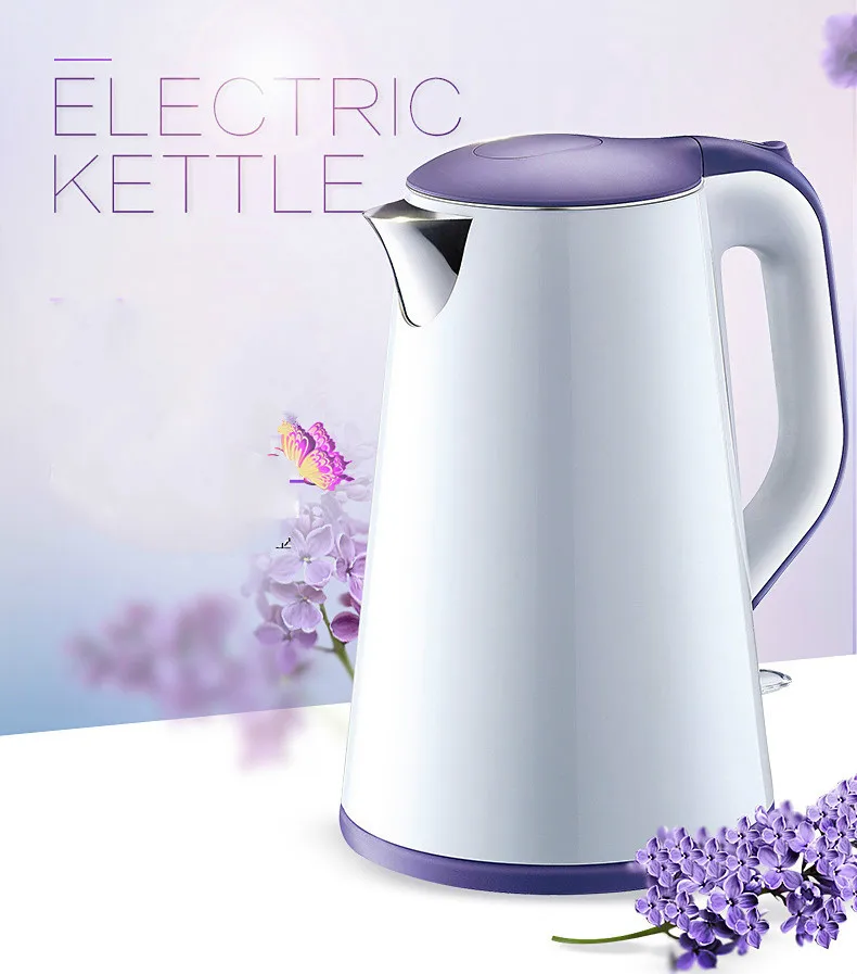 Electric kettle 304 stainless steel double layer 1.7 litre kettles