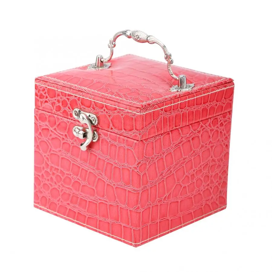 Multilayer PU Leather Jewelry Box Multi-layer Storage Box Jewelry Organizer For Women Earring Ring Cosmetic Organizer Casket