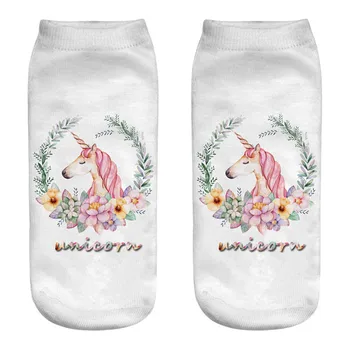 

Zebra Colorful Socks Low Cut 6 pairs Art Pegasus Rainbow Patterned Unicorn Fancy Woman Harajuku White Short Socks Traces Lady