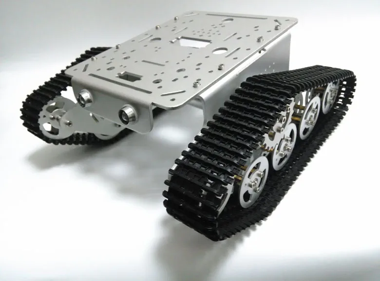 DIY T300 TANK Chassis Metal Tracked Crawler Robotic smart car 9V