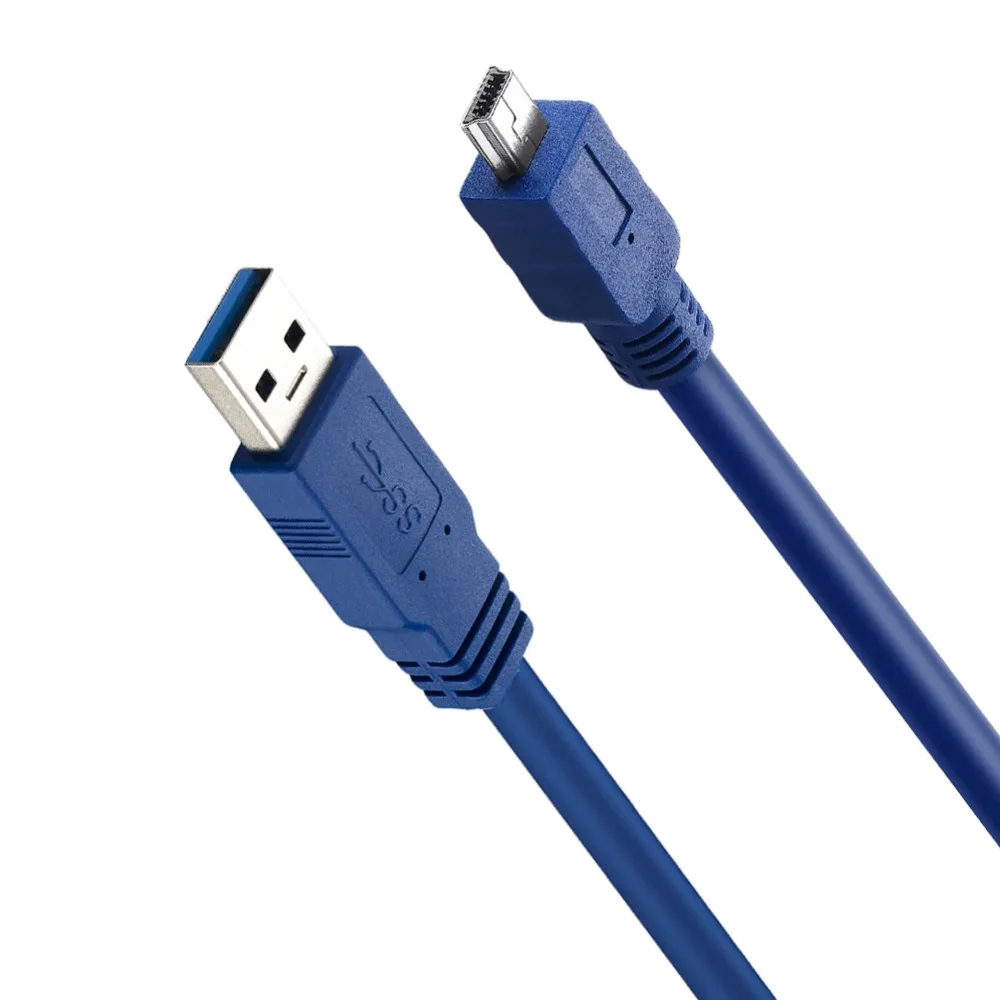 Bochara USB 3,0 type A Male to Mini 10Pin Male Кабель для передачи данных двойное экранирование(фольга+ Плетеный) 30 см 60 см 1 м 1,5 м 1,8 м 3 м 5 м
