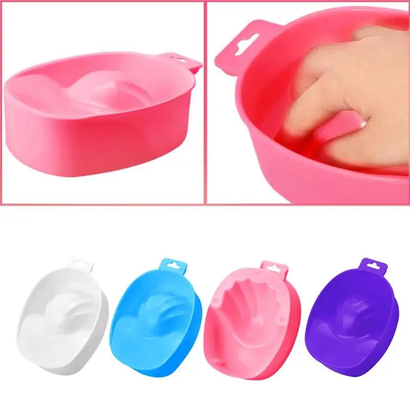 1 предмет Дизайн ногтей ручная стирка Remover замочить Пластик чаша ногтей Для ванной Маникюр Инструмент