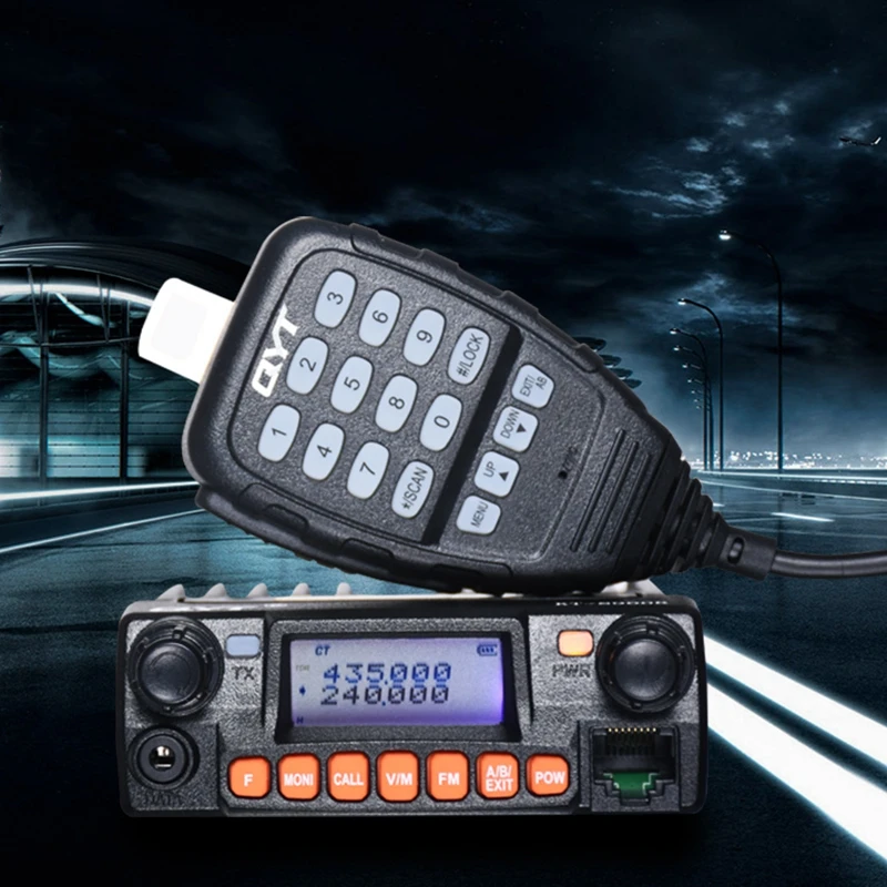 

Truckers Vehicle transceiver VHF/UHF Tri-band 25W 200CH Car radio QYT KT-8900R mobile radio + Antenna belt clip feeder
