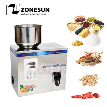 

ZONESUN New Type 1-100g Tea Weighing Machine Grain Medicine Seed Salt Packing Machine Powder Filler