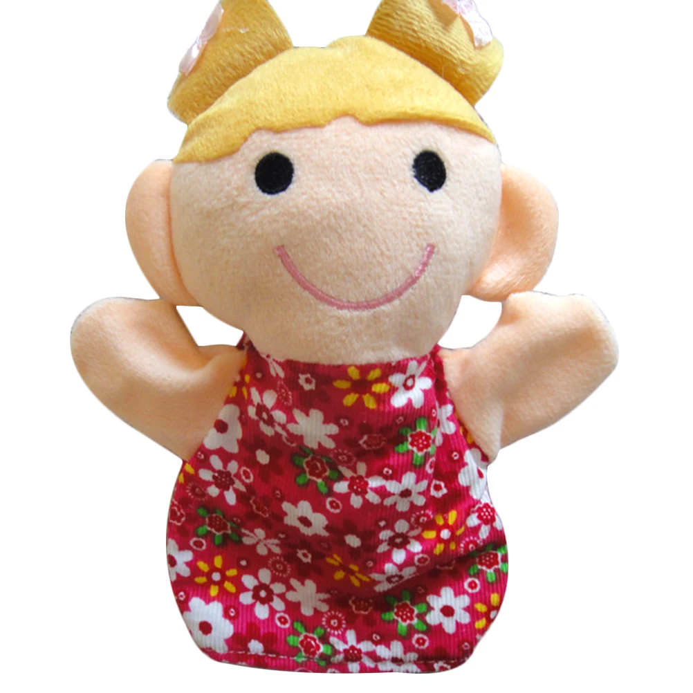 1pc Hand Puppets Adorable Cute Cartoon Family Hand Doll Soft Plush Toy