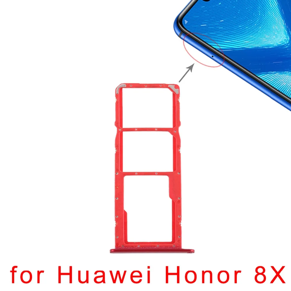 Лоток для sim карт + лоток Micro SD Huawei Honor 8C/8X /10 ремонтные детали|Адаптеры SIM карт| |