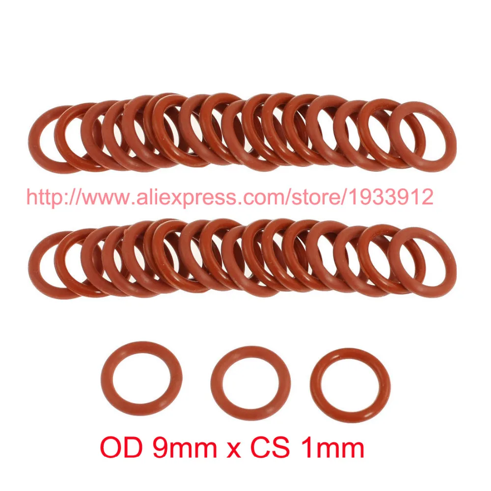 OD 9mm x CS 1mm silicone rubber seal o ring o ring orings gasket in