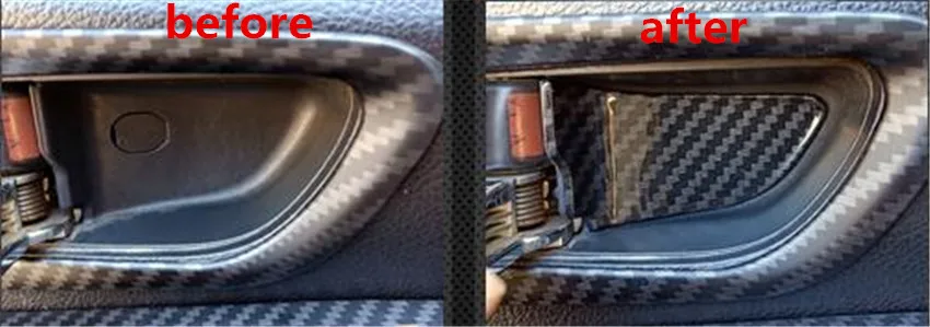 1 лот ABS углеродное волокно межкомнатные двери встряхивание handshandle чаша украшения крышка для Subaru Forester 2013-/XV 2012