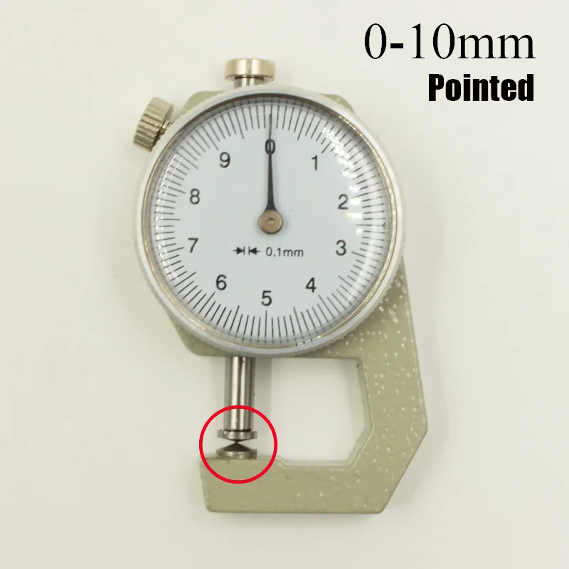 0,1 мм Цифровой Толщиномер измерительный прибор для измерения толщины кожаной бумажной пленки 0-10 мм 0-20 мм Толщиномер кожаные инструменты - Цвет: 0-10mm pointed
