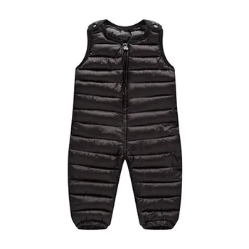 

Children Down Jumpsuit Comfortable Cotton Warm Trousers Girls Boys Autumn Winter Pants Outwear 1 2 3 5 Years Baby Overalls