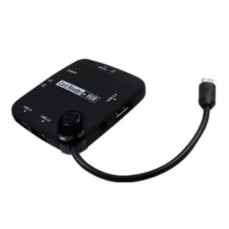 

3 Port OTG USB 2.0 Powered Adapter Hub Memory Stick Micro Card Reader Hub 7529