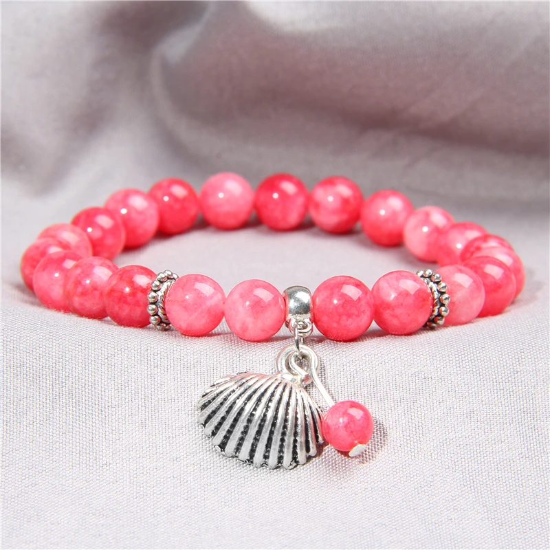 

Charm Shell Bracelet 2019 Boho Woman Female Bohemian Vintage Hand Chain Bracelet Party Jewelry statement seashell Beads Handmade