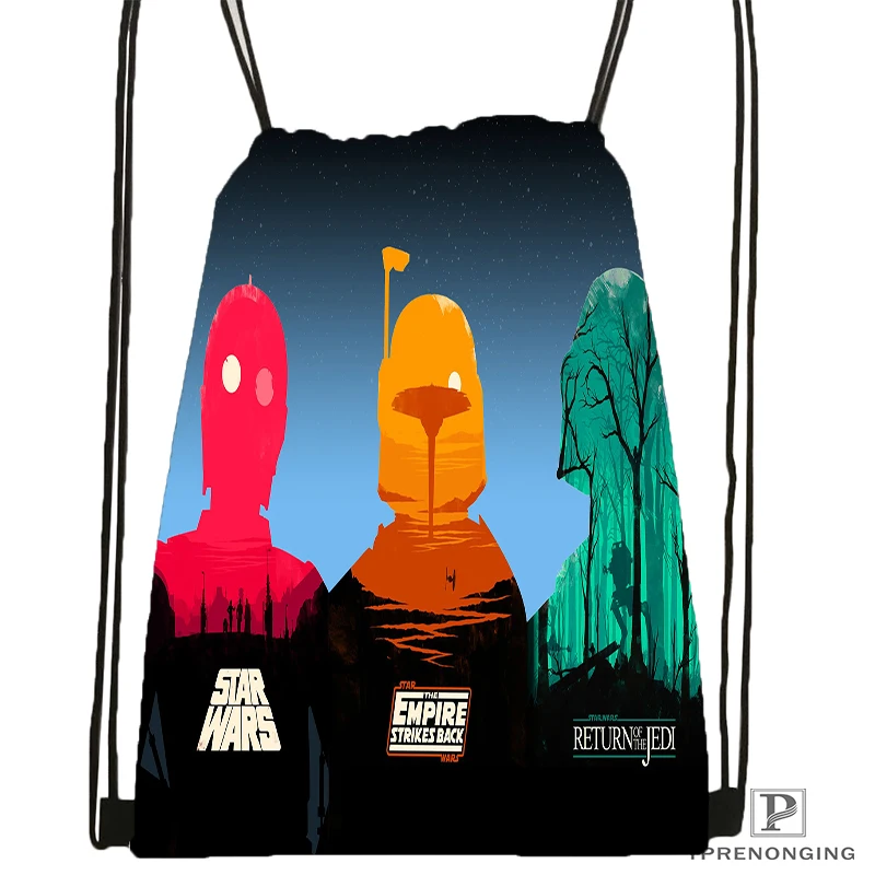 Custom Star Wars Drawstring Backpack Bag Cute Daypack Kids Satchel Black Back 31x40cm 180531 02 52