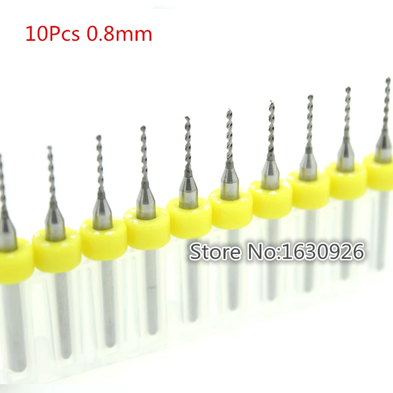 

10pcs PCB milling cutter 0.8mm fish tail milling cutter corn milling cutter tungsten carbide mini end mill engraving CNC