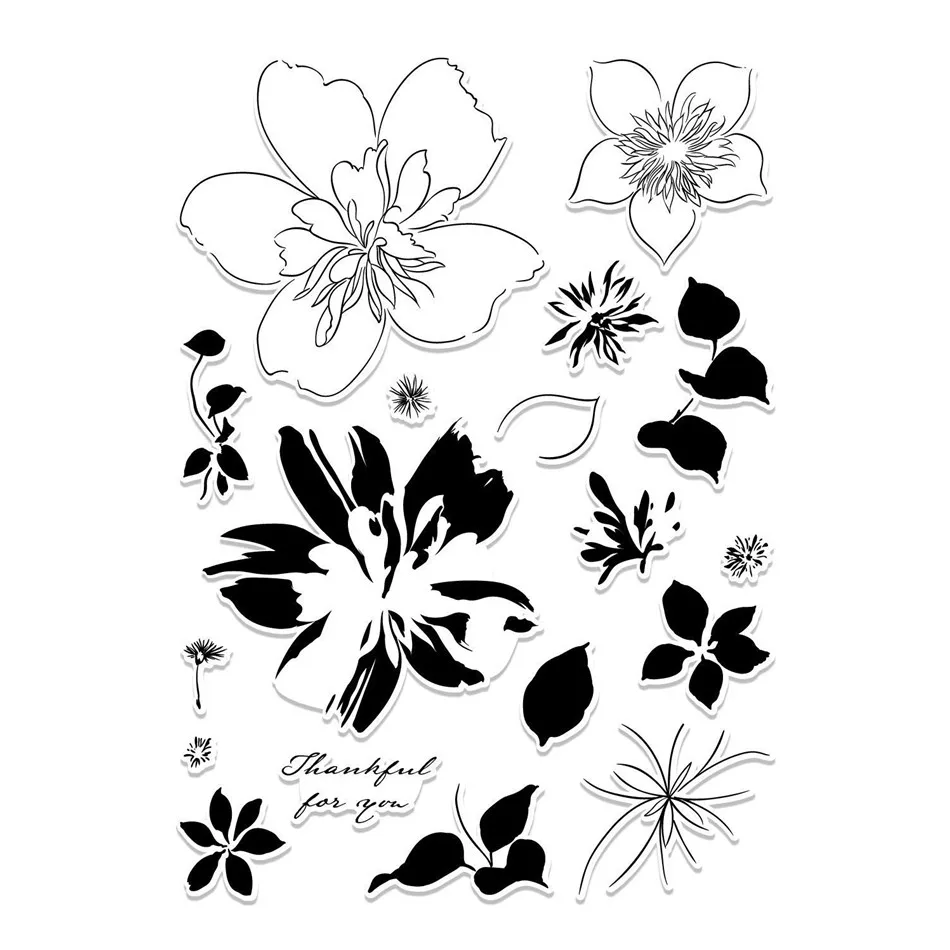 

Flower Rubber Stamps and Metal Cutting Dies Scrapbooking for 2019 New Craft Dies Set Embossing Stencils With A Free Gift