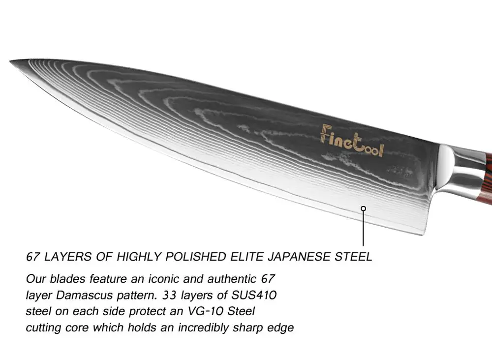 Нож шеф-повара Дамасские Ножи японский кухонный нож Дамаск VG10 67 слой ножи из нержавеющей стали Ультра Острый pakka деревянная ручка