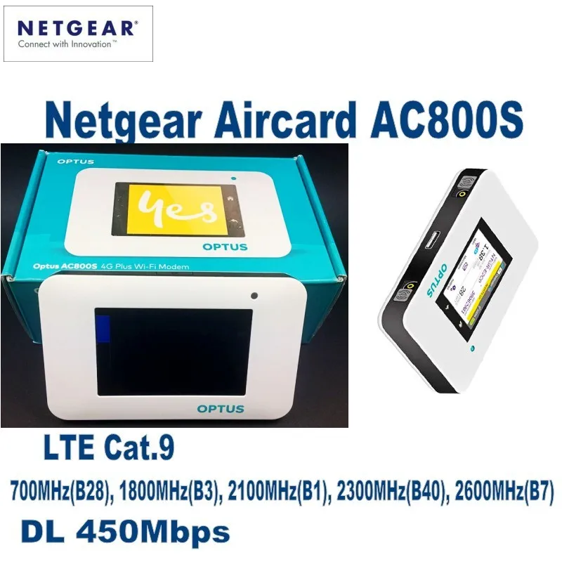 Netgear Aircard AC800S Cat9 450 Мбит/с Портативный 4 аппарат не привязан к оператору сотовой связи точку доступа Wi-Fi Поддержка B1 B3 B7 B8 B28 B38 B40