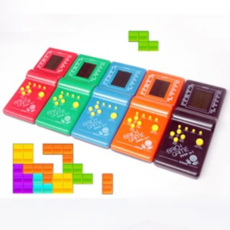 Классический тетрис кирпичная игра портативная мини-игровая машина игрушка-тамагочи электронные интерактивные игрушки для детей цвет случайный