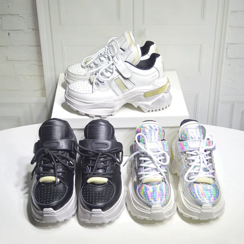 Plattform Laser Up Schwarz As Weiß Frauen Frau Mode Silber Show Show Heels Lace Schuhe Für High Turnschuhe Top Trainer as Casual Y0xqIwOzw