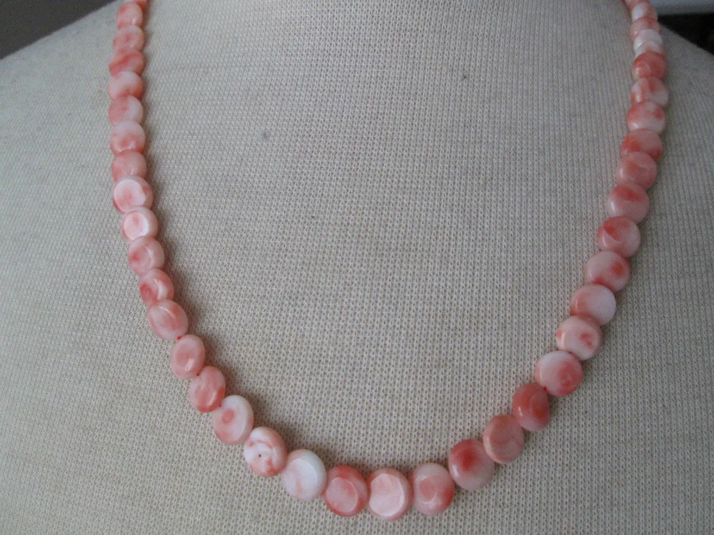 

FREE SHIPPING>>>@@ > 1098 VINTAGE ANGEL SKIN CORAL NECKLACE